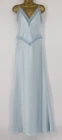 MACH & MACH LOTUS FLOWER SILK GOWN WOMENS SKY BLUE MAXI DRESS UK 6 RRP £1400 AD