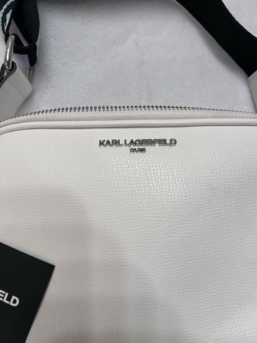 Karl Lagerfeld Paris Maybelle Crossbody Bag | Winter White/blush Zipper Closure - Picture 3 of 12