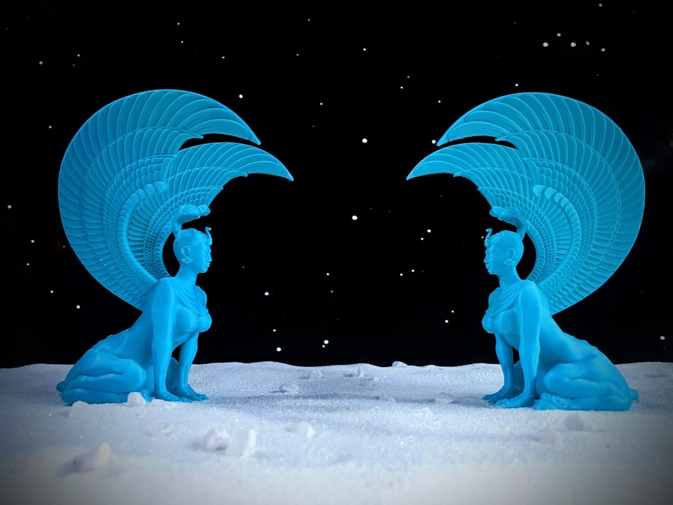 Conjunto de estatuas Southern Oracle Brillan en la oscuridad inspirado en The NeverEnding Story Foto 2 de 4