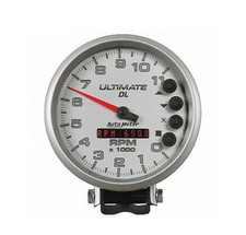 AUTOMETER 5" TACHOMETER,0-11,000 RPM,PEDESTAL,ULTIMATE DL PLAYBACK,SILVER 6895