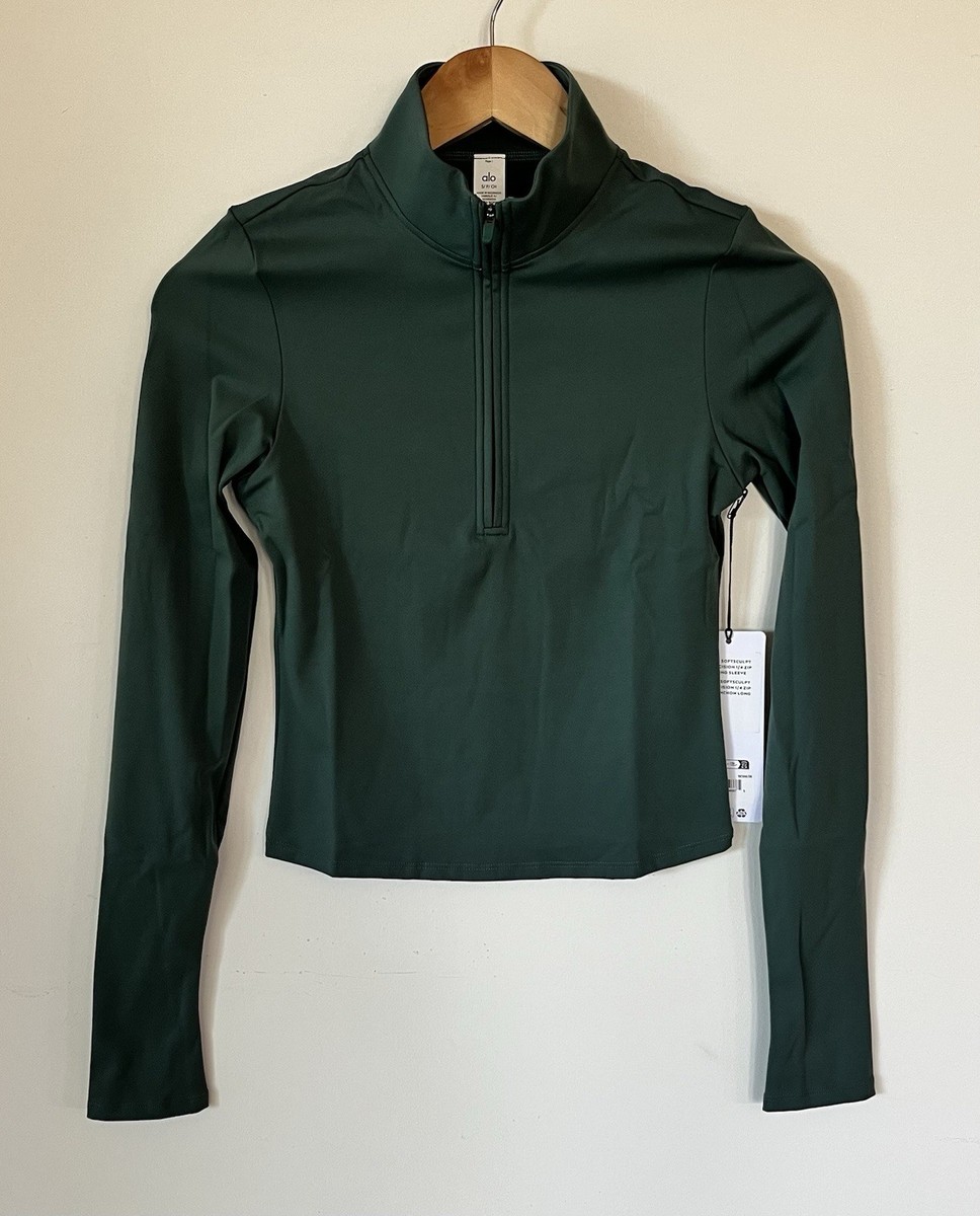 Alo Yoga Women's Softsculpt Precision 1/4 Zip Long Sleeve Top Size