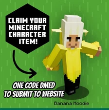 1 Minecraft Dole Banana Hoodie Minecraft skin Sticker code