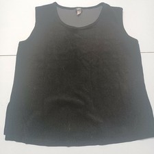 Grumps Womens Medium Tank Top Black Scoop Neck Spandex Blend Pullover USA Made