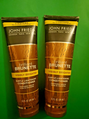 2 PACK JOHN FRIEDA  BRILLIANT BRUNETTE VISIBLY LIGHTENING CONDITIONER
