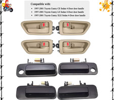 8pcs Exterior Interior Door Handles Toyota Camry 1997 1998 1999 2000 2001