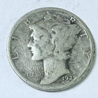 1929 MERCURY DIME - 90% SILVER - Circulated US Coin #6441