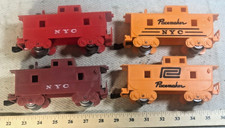 4 DIFFERENT Marx New York Central  Penn Central 4 wheel plastic cabooses C 