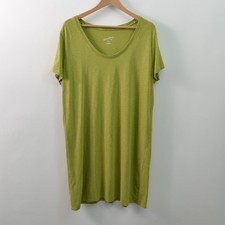 Universal Thread T-Shirt Dress Womens 2XL Green Cotton Short Sleeve Knee Length