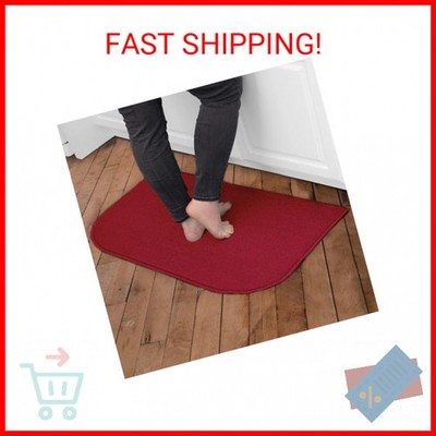 Ritz Solid Accent Rug: 18'' x 30'' Stain Resistant Kitchen or Living Room Floor Ma