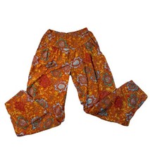 Pantalones para mujer Oilily Flowered talla 10 naranja rústico retro hippie boho