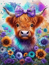 Diamond Art Kits for Adults, Cow Diamond Painting Kits for Adults Beginner, 5D