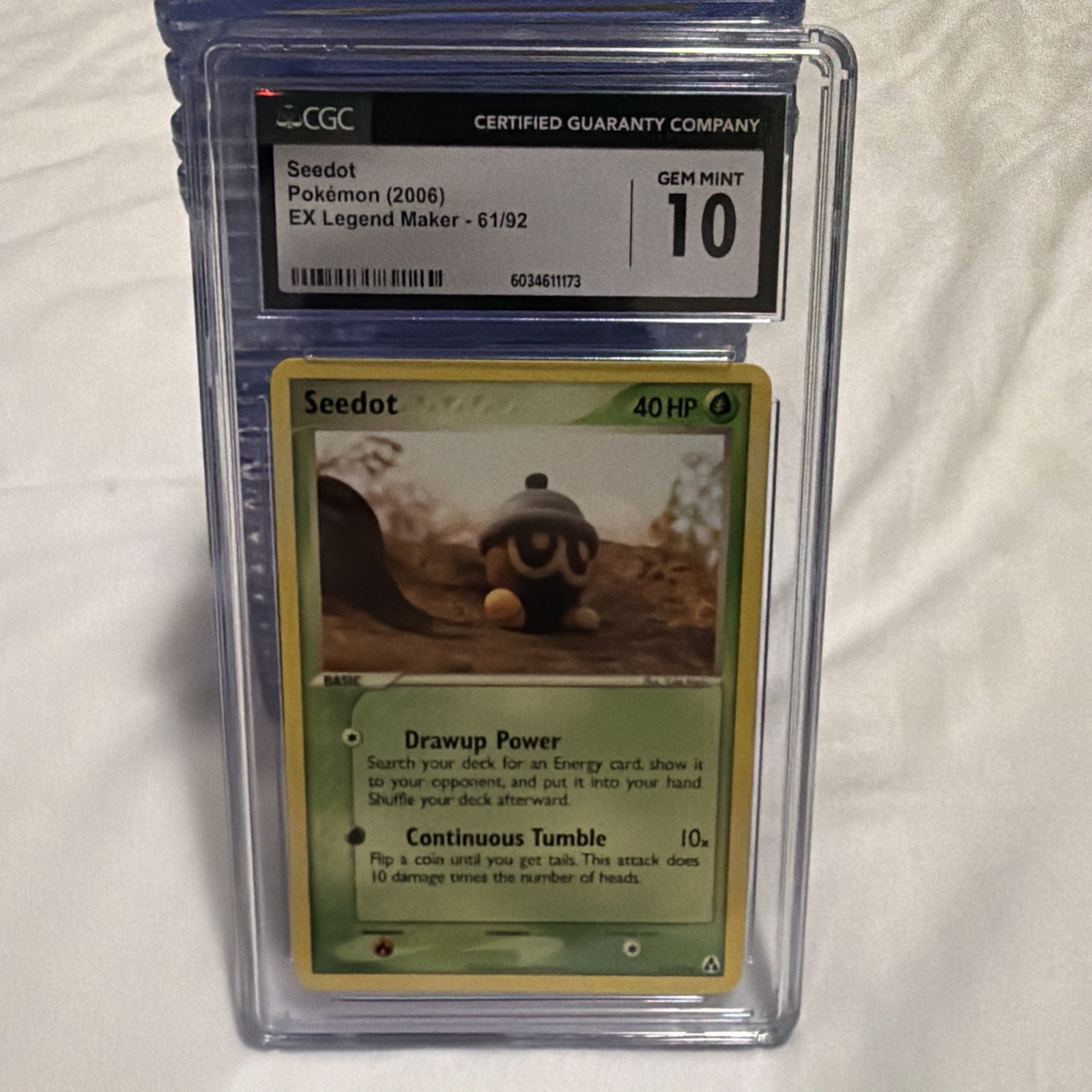 2006 Pokemon Seedot EX Legend Maker 61/92 CGC 10 Gem Mint Card