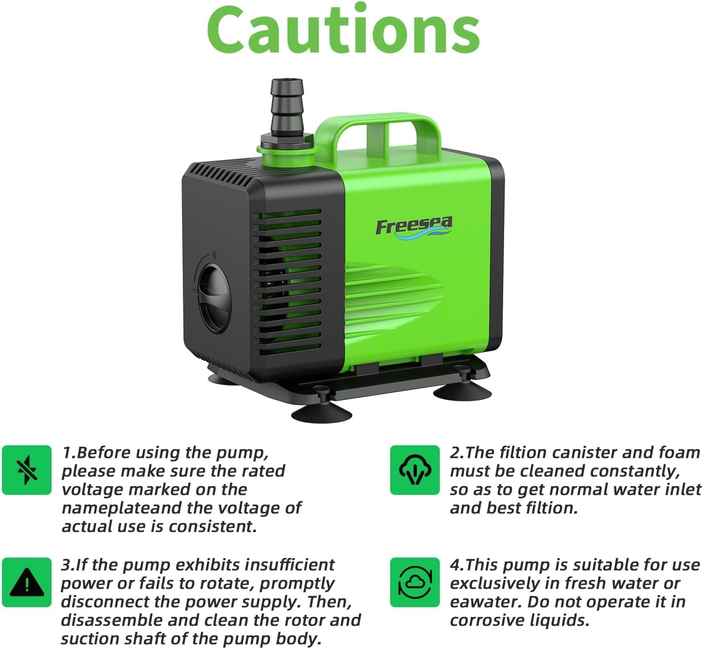 Powerful Waterfall Pump 15ft Lifting Height