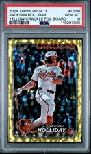 2024 Topps Update  - Jackson Holliday Yellow Crackle Foilboard /50 RC PSA 10