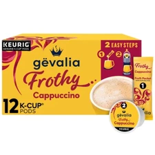 Gevalia Cappuccino Dark Roast Coffee Pods - 12ct