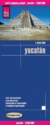 YUCATAN TRAVEL MAP. 1:650,000. WATERPROOF. (WORLD MAPPING By Reise Know-how NEW