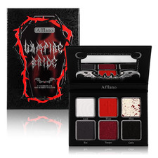Red Black Eyeshadow Goth Makeup Palette, Vampire Blood Red Halloween Makeup Pale