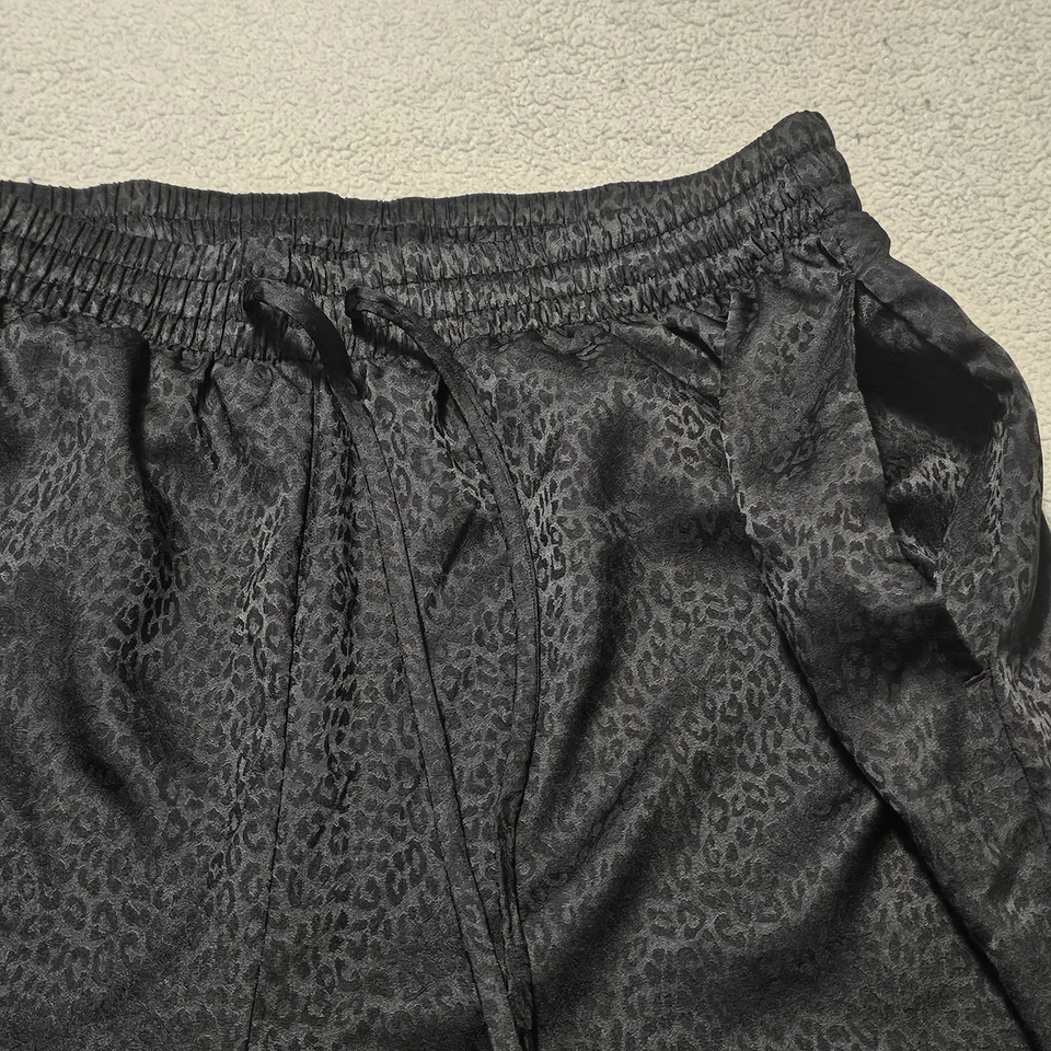 Victoria's Secret Satin Animal Print PJ Lounge Joggers Pants Black SMALL  - Image 3 of 4
