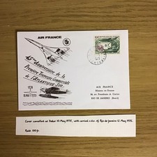 Air France Cover Cancelled At Dakar On Route Rio De Janeiro Brazil T