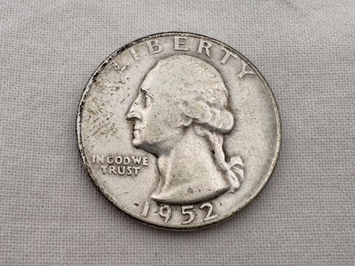 1952 S U.S. Washington Silver Quarter IU-14