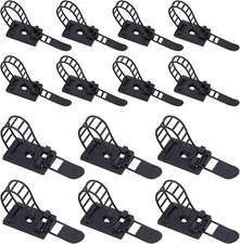50Pcs 2 Sizes Adjustable Self-Adhesive Nylon Cable Straps Cable Ties Cord Clamp 