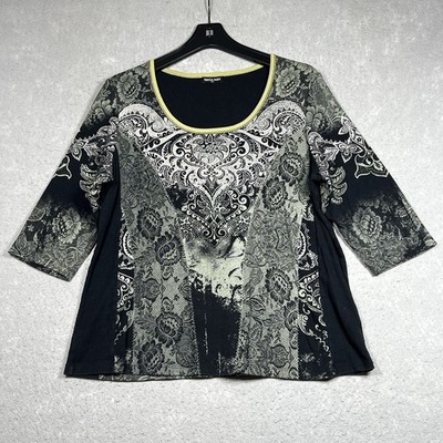 Vintage Vanilla Sugar Women s Size 2X Black Silver Stud Accent Shirt Goth Y2K