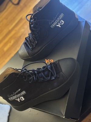 Y-3 Bashyo Black High Top Sneakers AC7517 Men's Athletic Shoes
