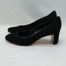 VANELi Slip On Pumps Women's 9M Black Suede Block Heel Shoes Office Career Work