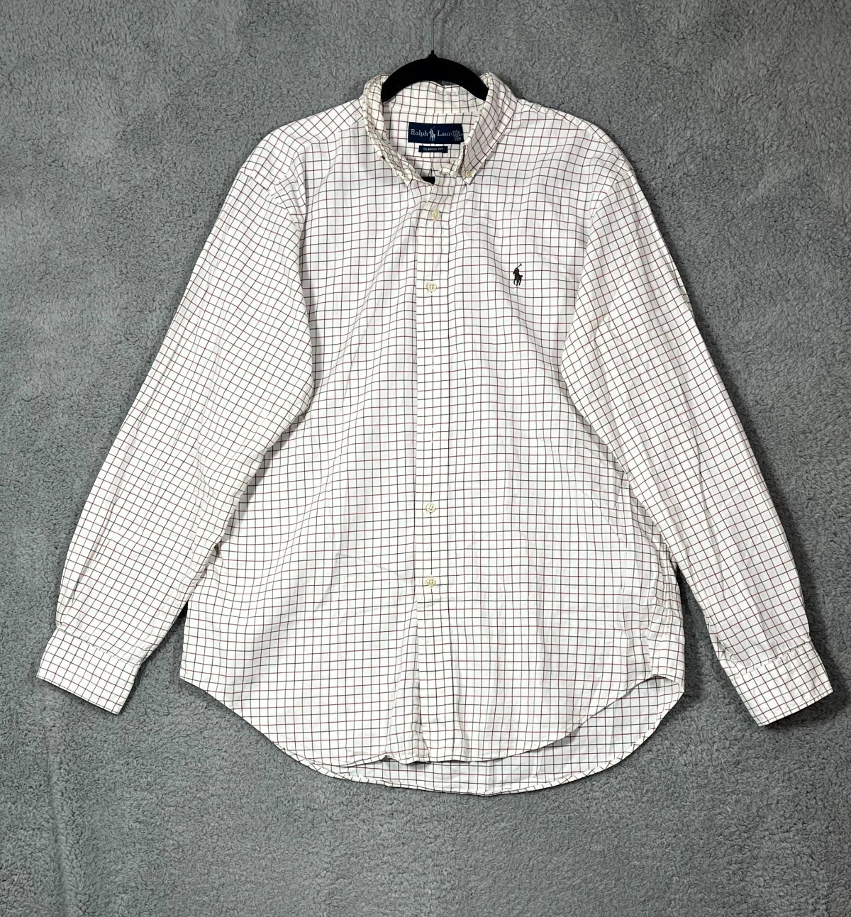 VTG Ralph Lauren Shirt Mens L Cotton Multicolor Check Button Down Workwear