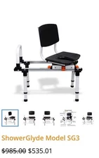ShowerGlyde Model SG3 Sliding Shower Transfer Bench with Swivel Seat