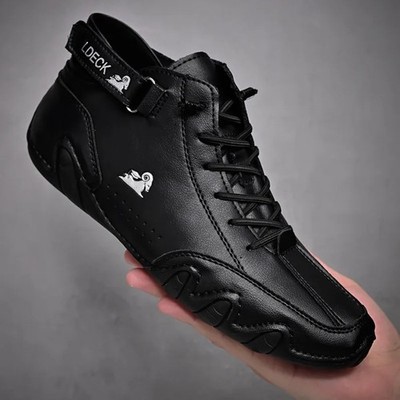 Mens Shoes Cycling Driving Sneakers Non-slip Fashion Loafers Lace Up Ankle Boots