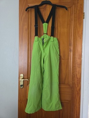 Unisex Ski /snow Borad Salopettes Kids Lime Green  Age 9-10