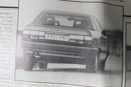 Original 1984 Motor extracted mag road test 18/84 (folded) AUDI 200 Turbo