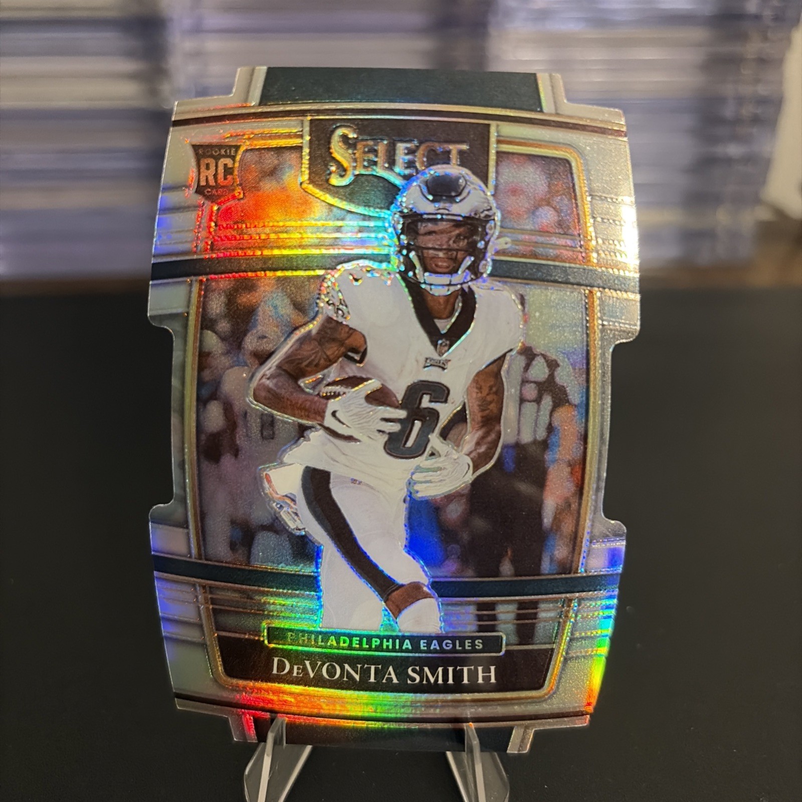 2021 Panini Select - Concourse Devonta Smith #49 Silver Prizm Die-Cut (RC)