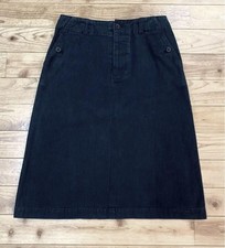 Margaret Howell Canvas A-line Skirt Black Size 2 Length 24.4 inches