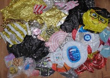 Helium Balloon Lot Of 140  pieces New and Used