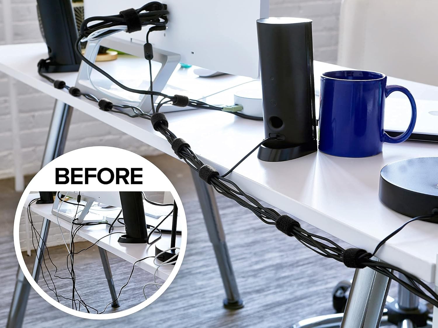 Wrap It Storage Cable Management Value Pack 40 Self Gripping Cable Ties 20