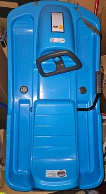 Lenkbarer Schlitten mit Bremse, Kunststoff. blau