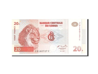 République démocratique du Congo, 20 Francs, 1997-11-01, NEUF - Photo 1/2