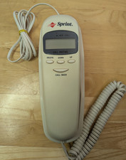 Vintage Sprint Corded House Phone w/ Cords BAD Caller ID PLS READ