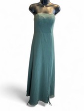 Azazie green maxi dress with slit, size 6 #formal #eveningwear