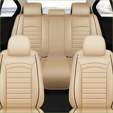 For Lexus Leather Car Seat Covers 5-Seats Front Rear Full Set Protectors Pad Tan