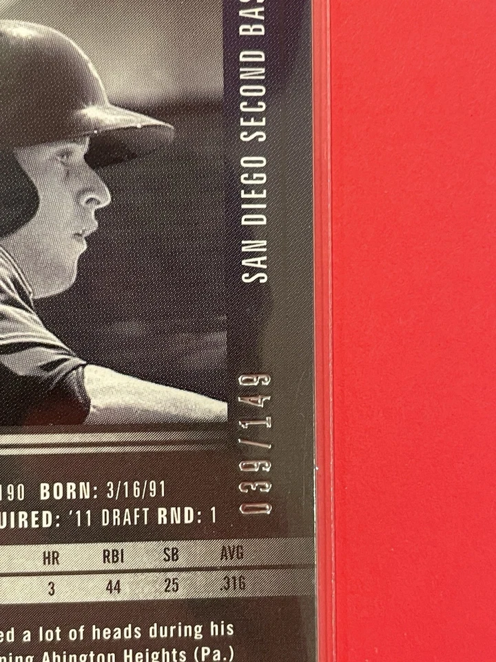 2011 Panini Limited Cory Spangenberg Draft Hits Auto /149 #25 Baseball Padres - Image 3 of 3
