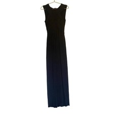Calvin Klein Black Sleeveless Ruched Waist Maxi Dress Women's Size