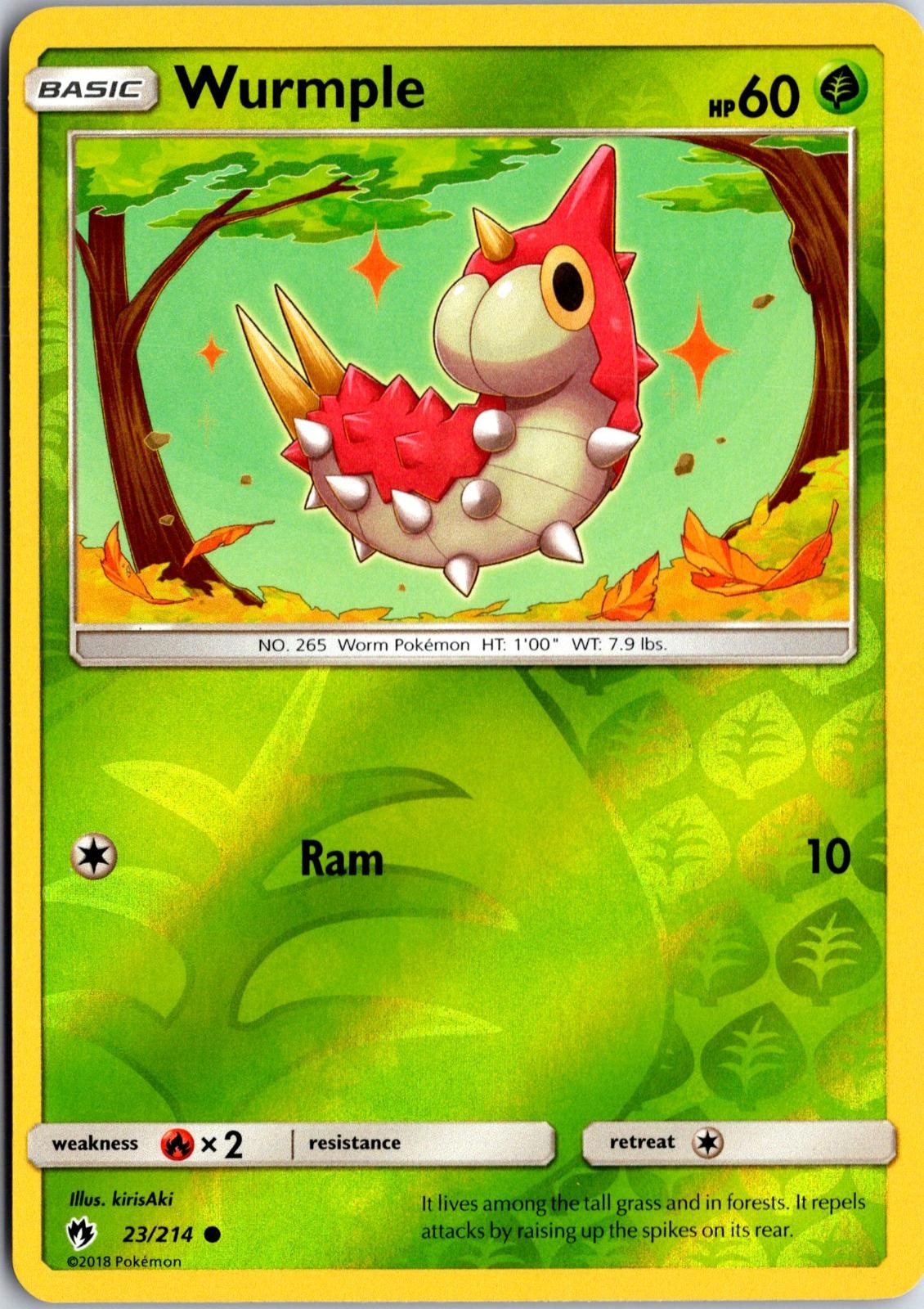 Wurmple 23/214 C Lost Thunder Pokemon Reverse Holo NM/M