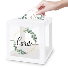 Transparent White Wedding Card Box Gift Decorations Reception Party Anniversary