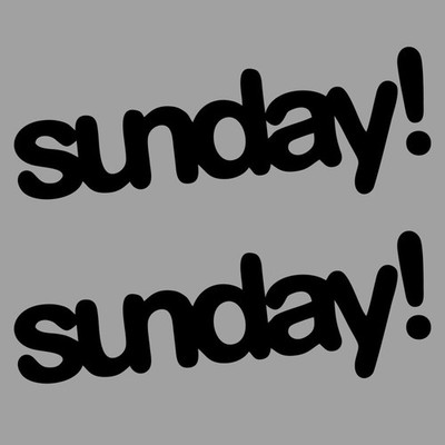 Sunday! BMX Logo Black X2 Pair Vinyl Sticker Street Park Freestlye MTB  Downhill UK