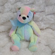 Ty Beanie Babies Mellow Bear Pastel Rainbow 2000 Ages 3 3-4 8-11 Years