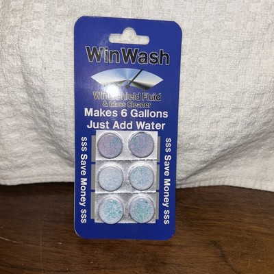 Win Wash Wind Shield Fluid & Glass Cleaner Tablets Makes 6 Gallon
