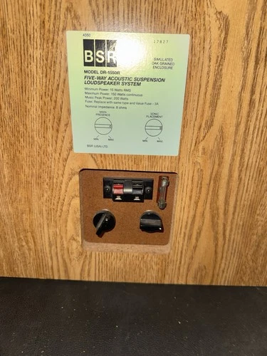 Vintage 1980s BSR Model DR-1550L Five-Way Acoustic Suspension Loudspeaker System image 13